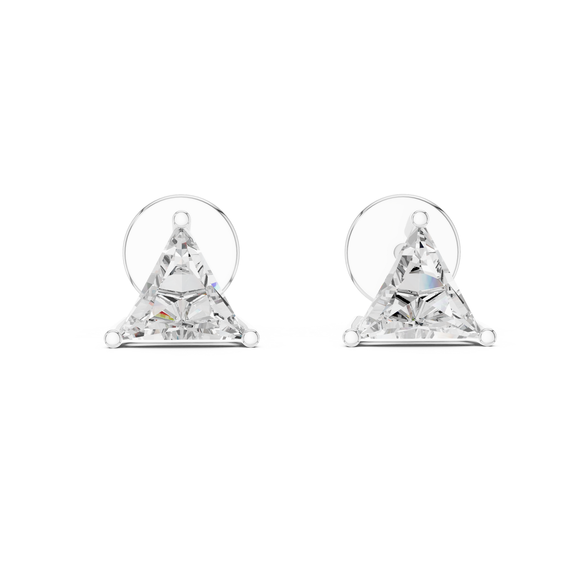 Trillion-Cut Lab Grown Diamond Stud
