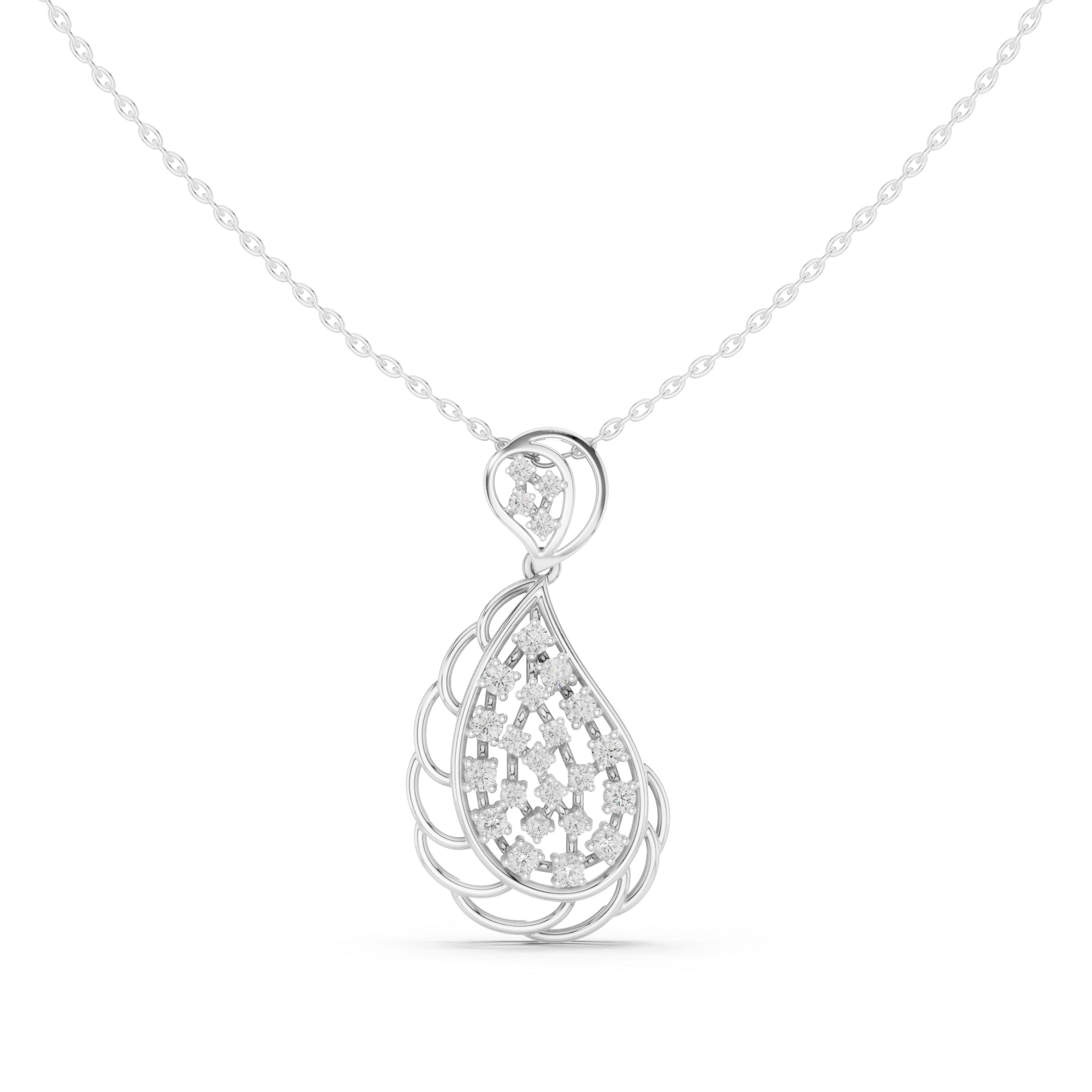 Tarv Cluster Lab Grown Diamond Pendant