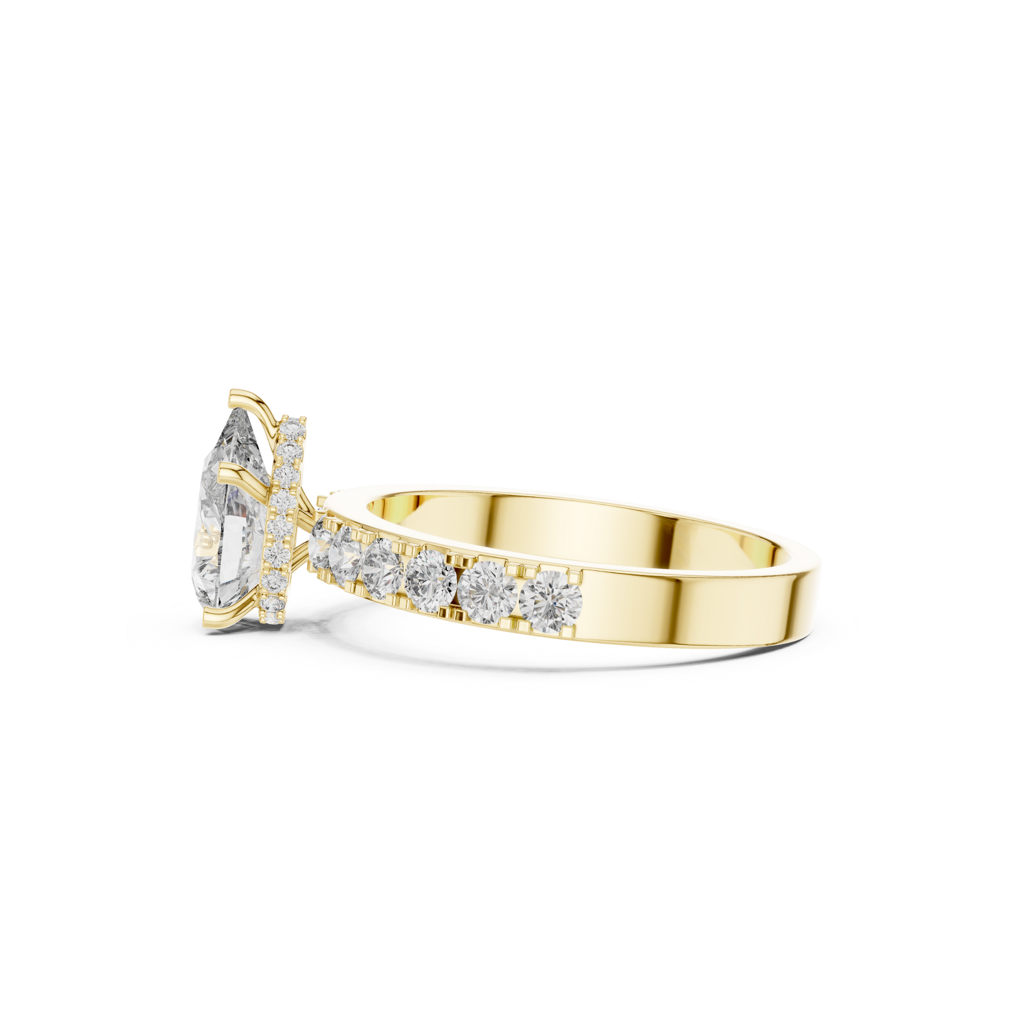 Pear Cut Solitaire Lab Grown Diamond Ring