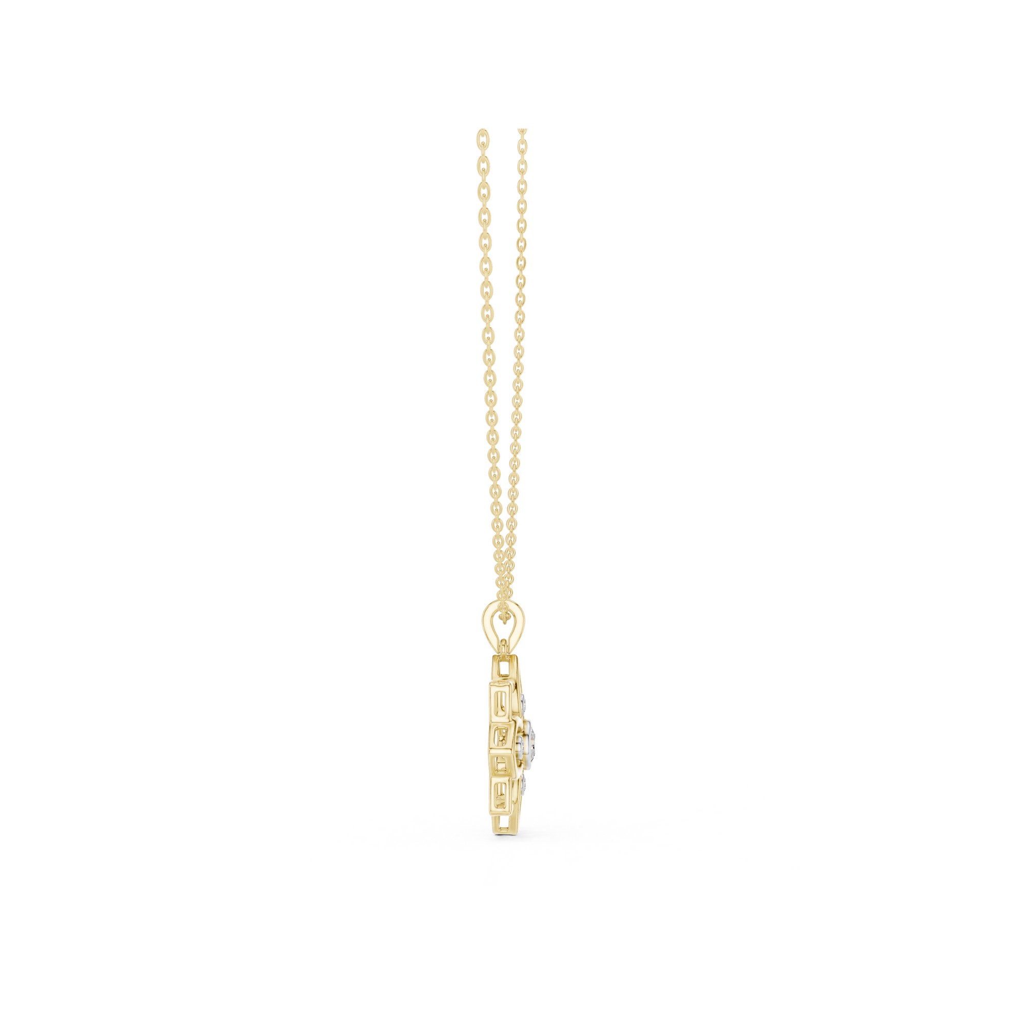 Floral Lab Grown Diamond Pendant