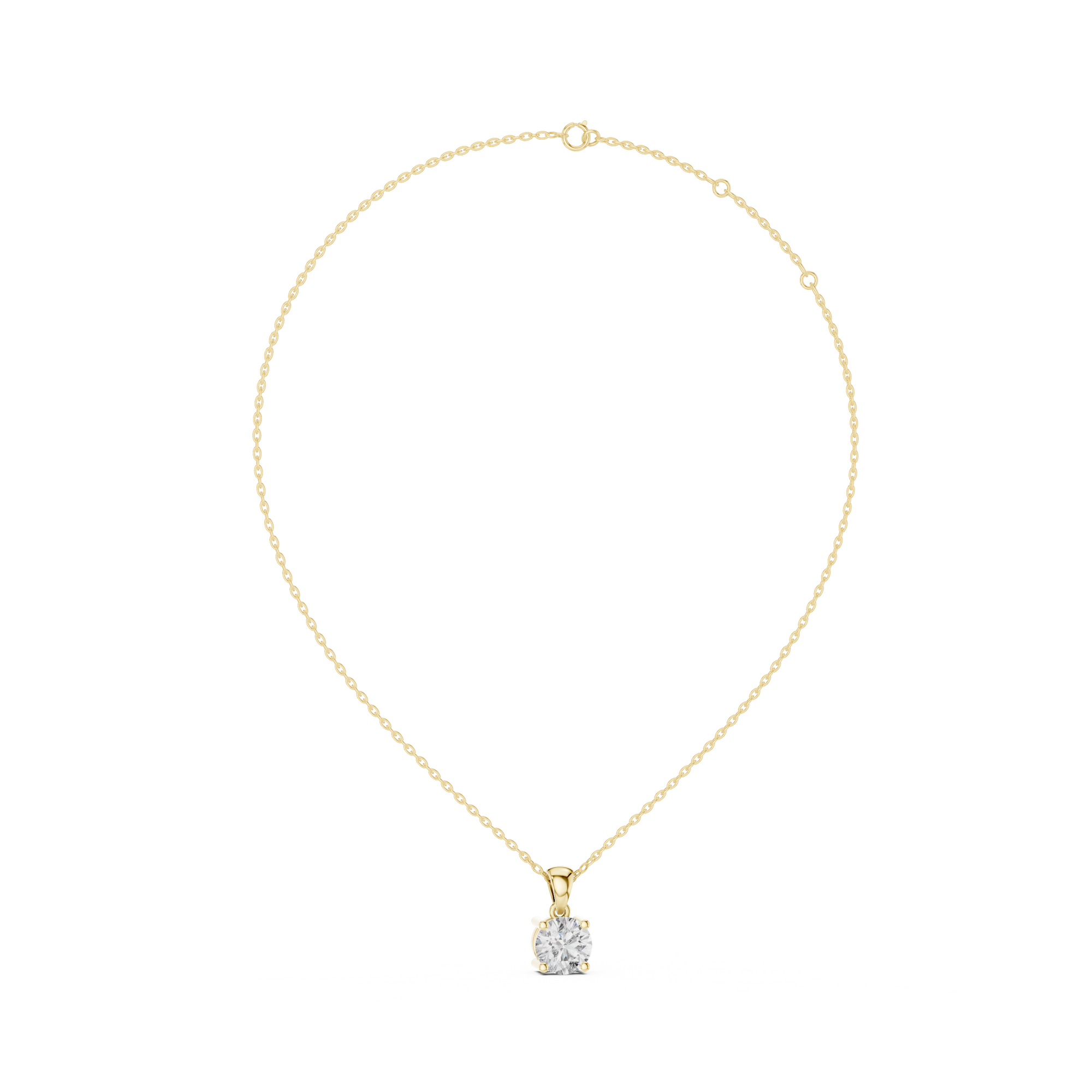 Solitaire Round Lab Grown Diamond Pendant
