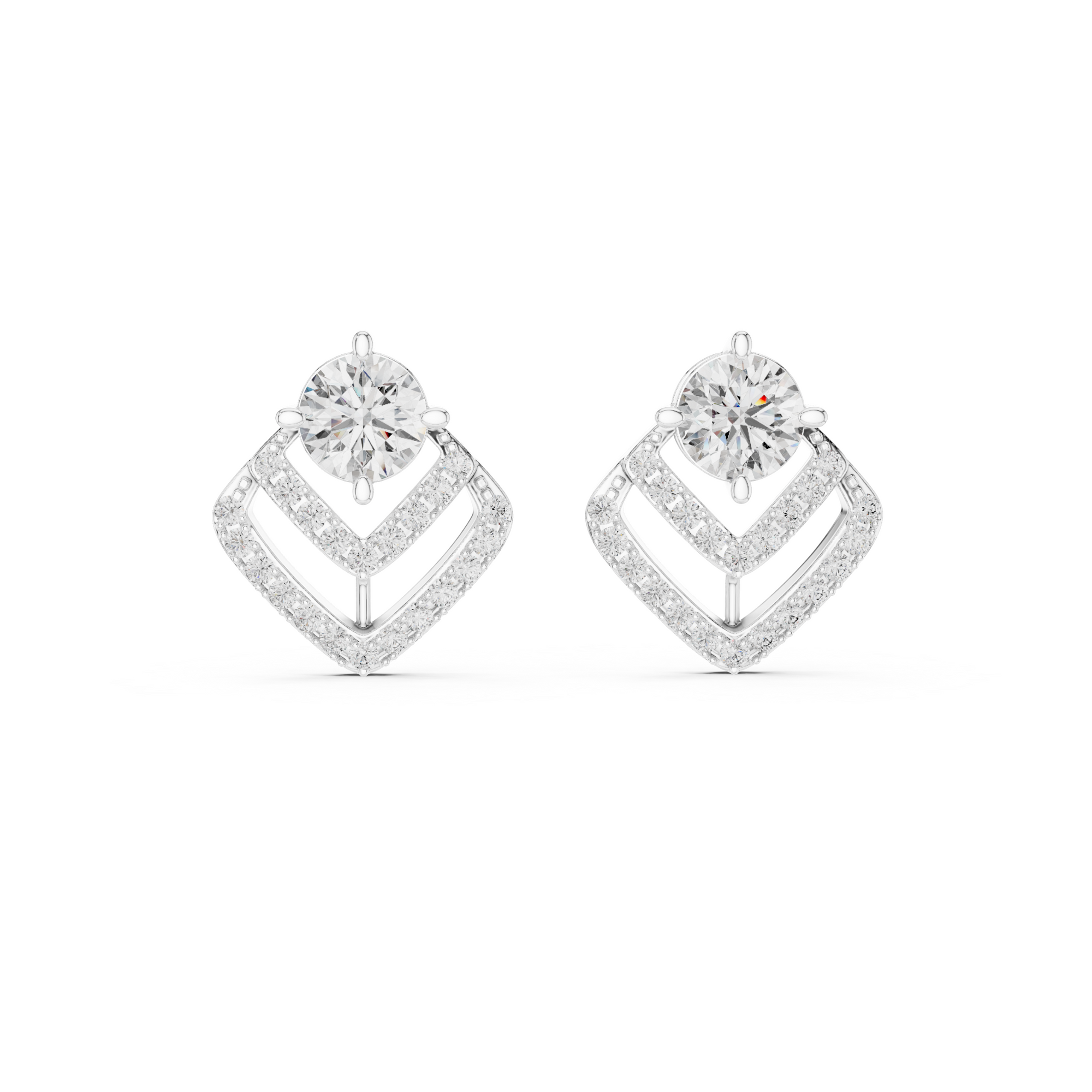 Geometric Lab Grown Diamond Stud