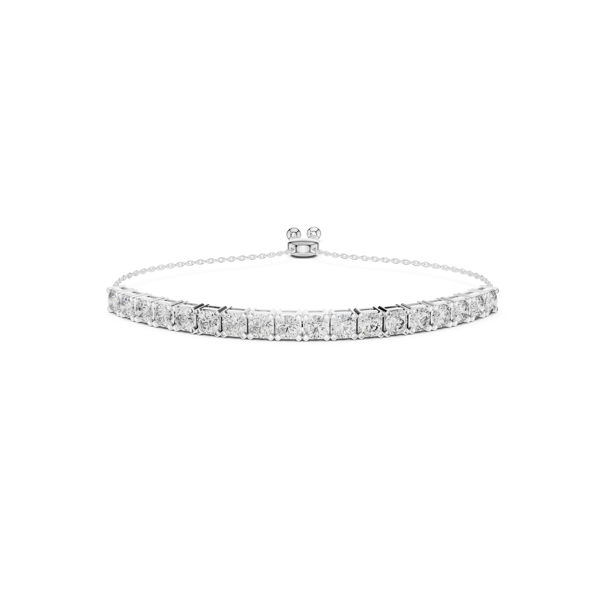 Elegant  Round Cut Lab Grown Diamonds Chain Bracelet
