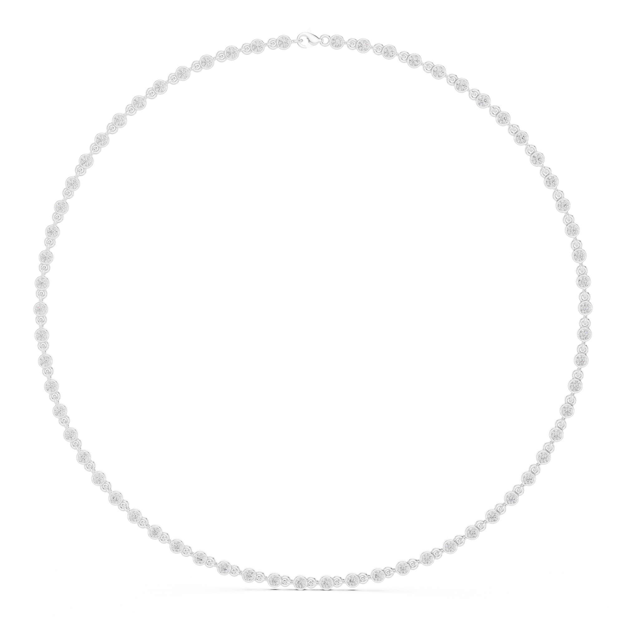 Classic Bezel Set Lab Grown Diamond Necklace