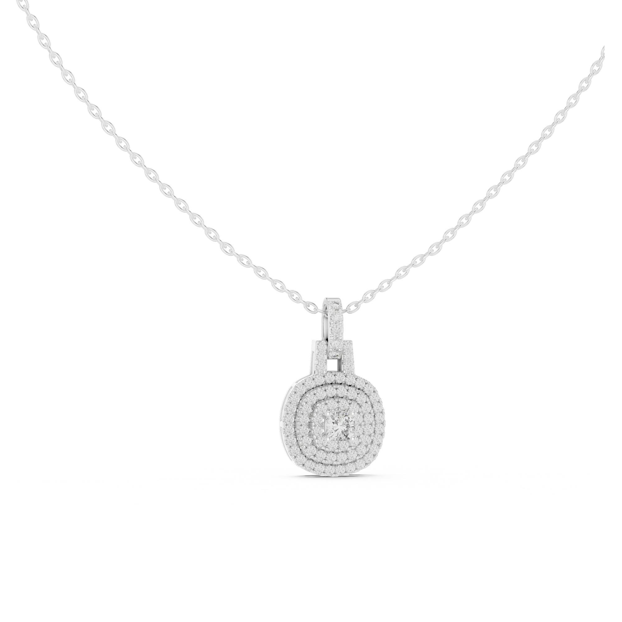 Halo Lab Grown Diamond Pendant