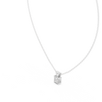 Slick Princess Cut Solitaire Diamond Pendant