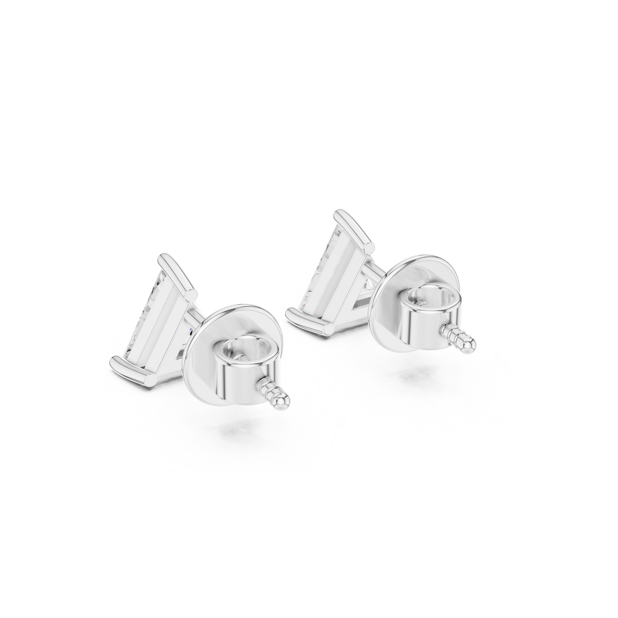 Trillion-Cut Lab Grown Diamond Stud