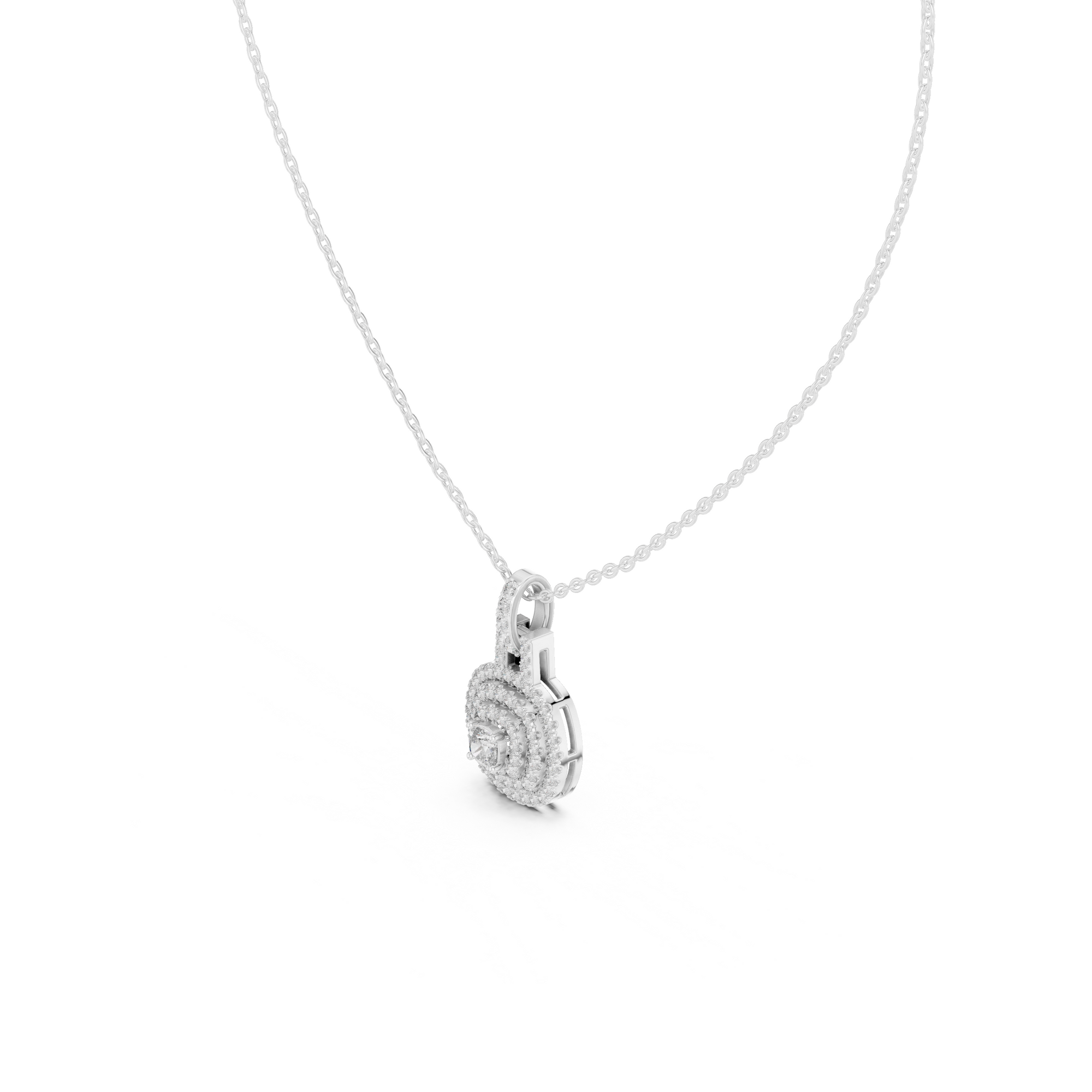 Halo Lab Grown Diamond Pendant