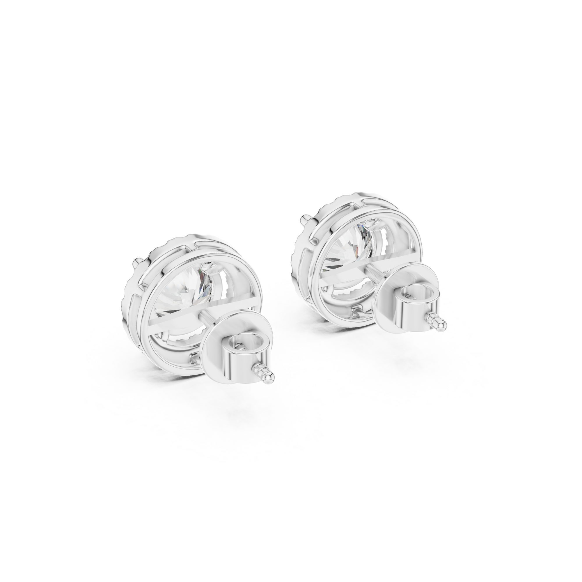 Round Halo Lab Grown Diamond Stud