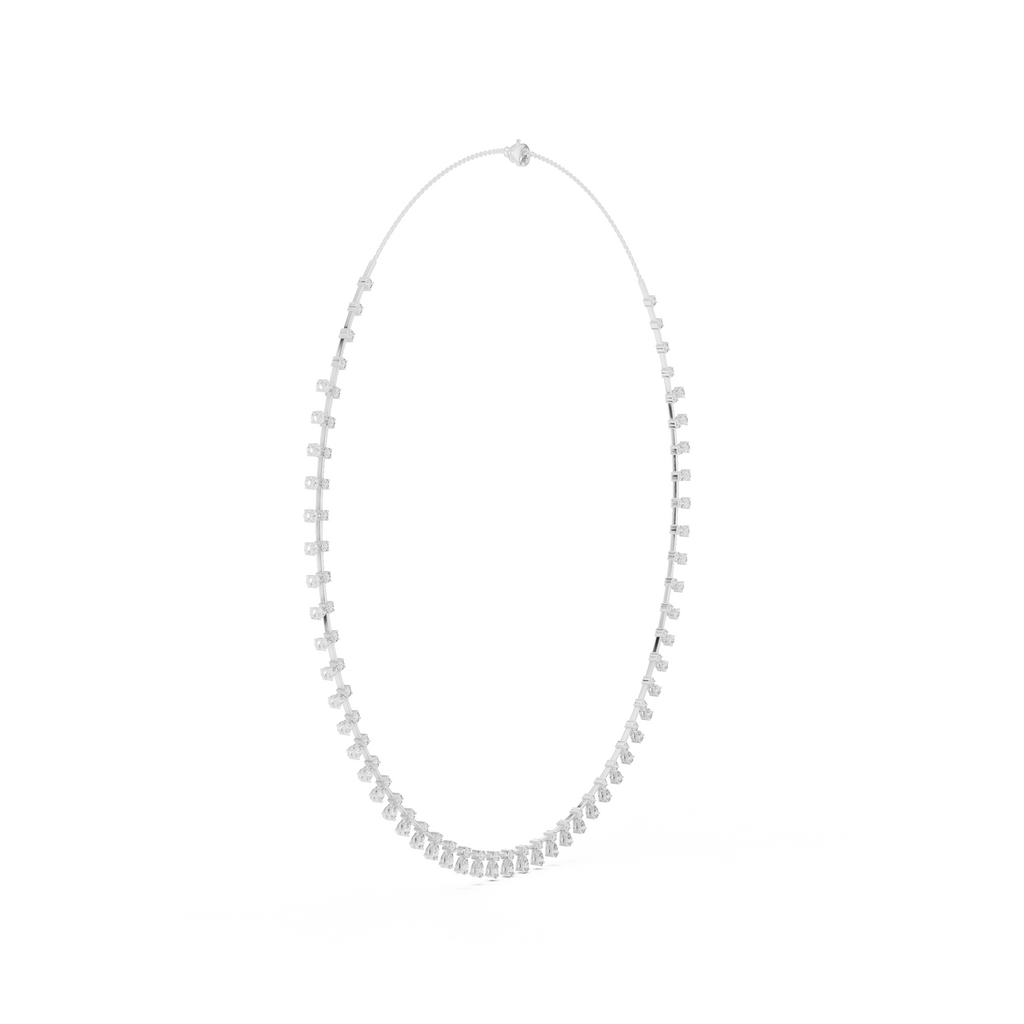 Graduated Dangling Lab Grown Diamond Necklace