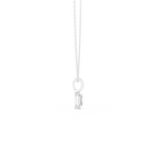 Emerald Cut Diamond Halo Pendant