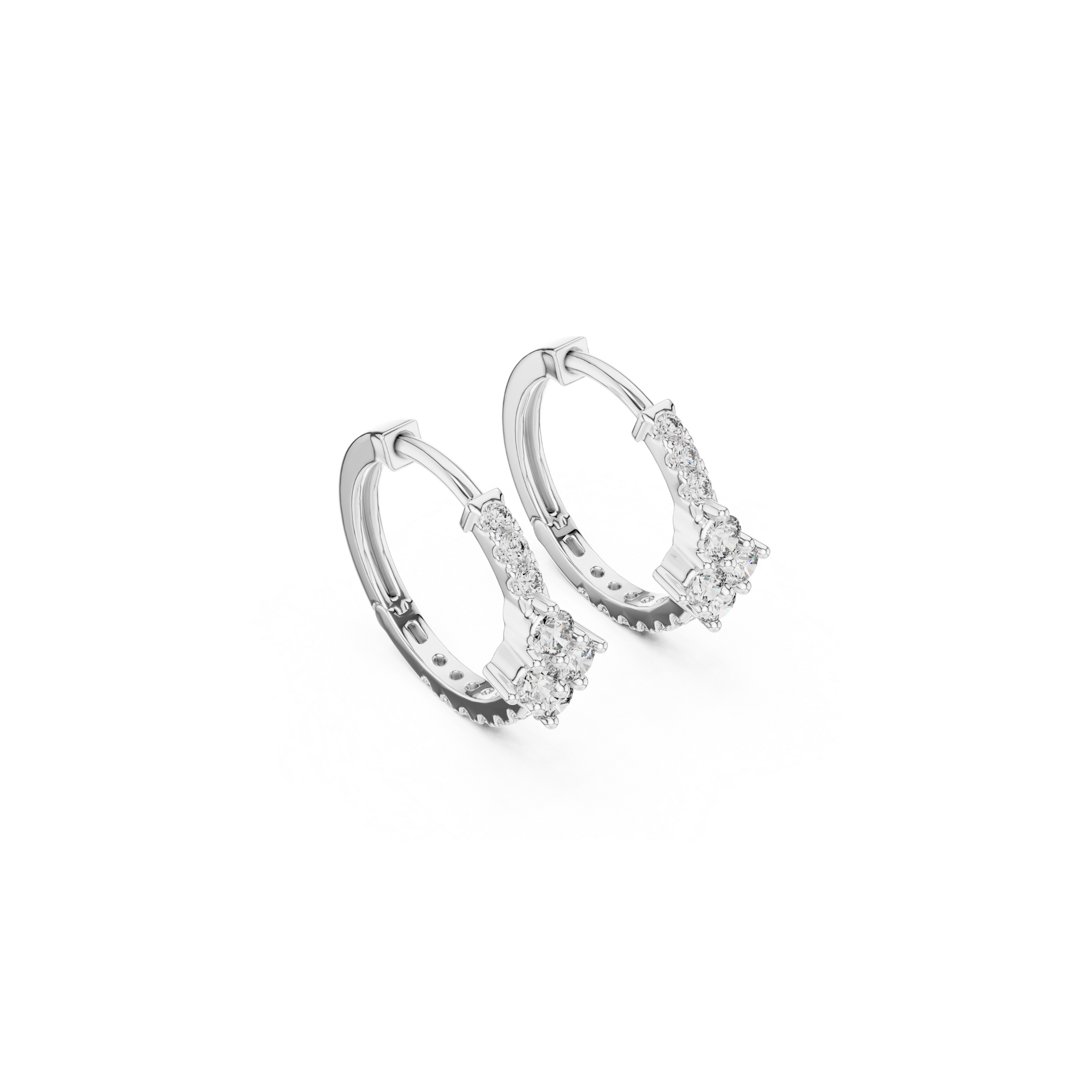 Floral Daimond Hoop Earring