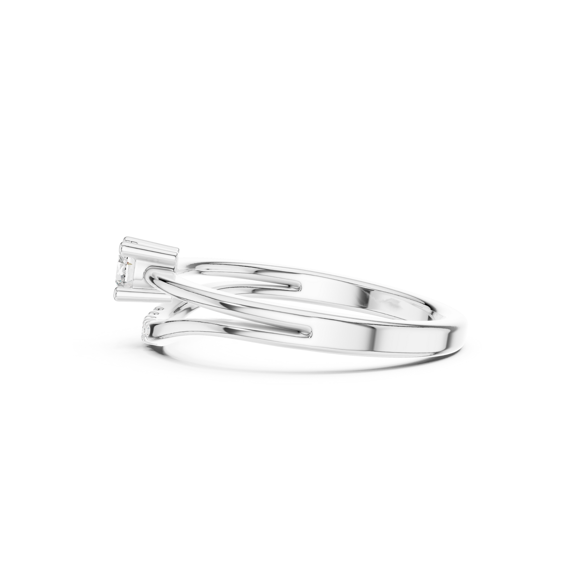 Contemporary Accent Diamond Ring