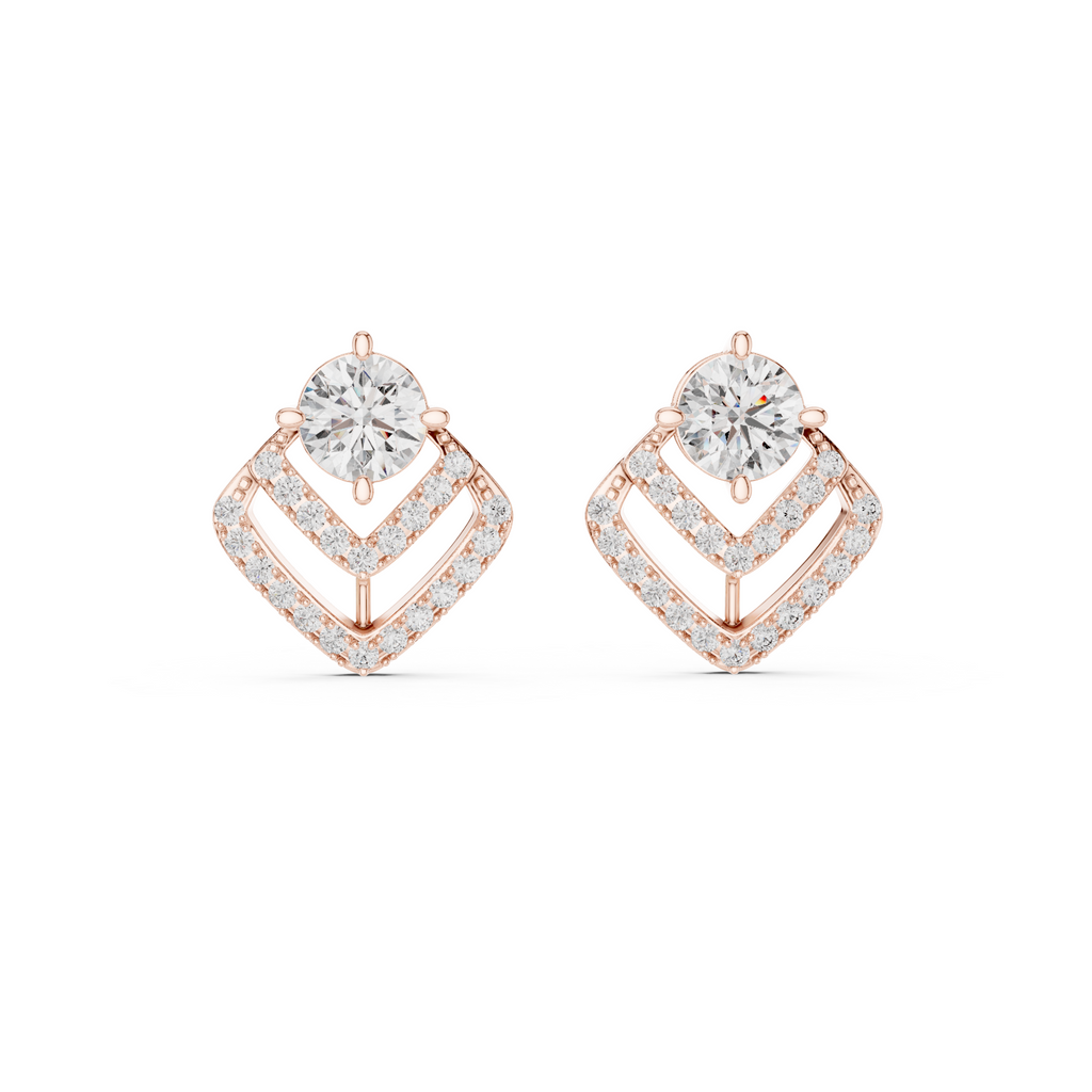 Geometric Lab Grown Diamond Stud