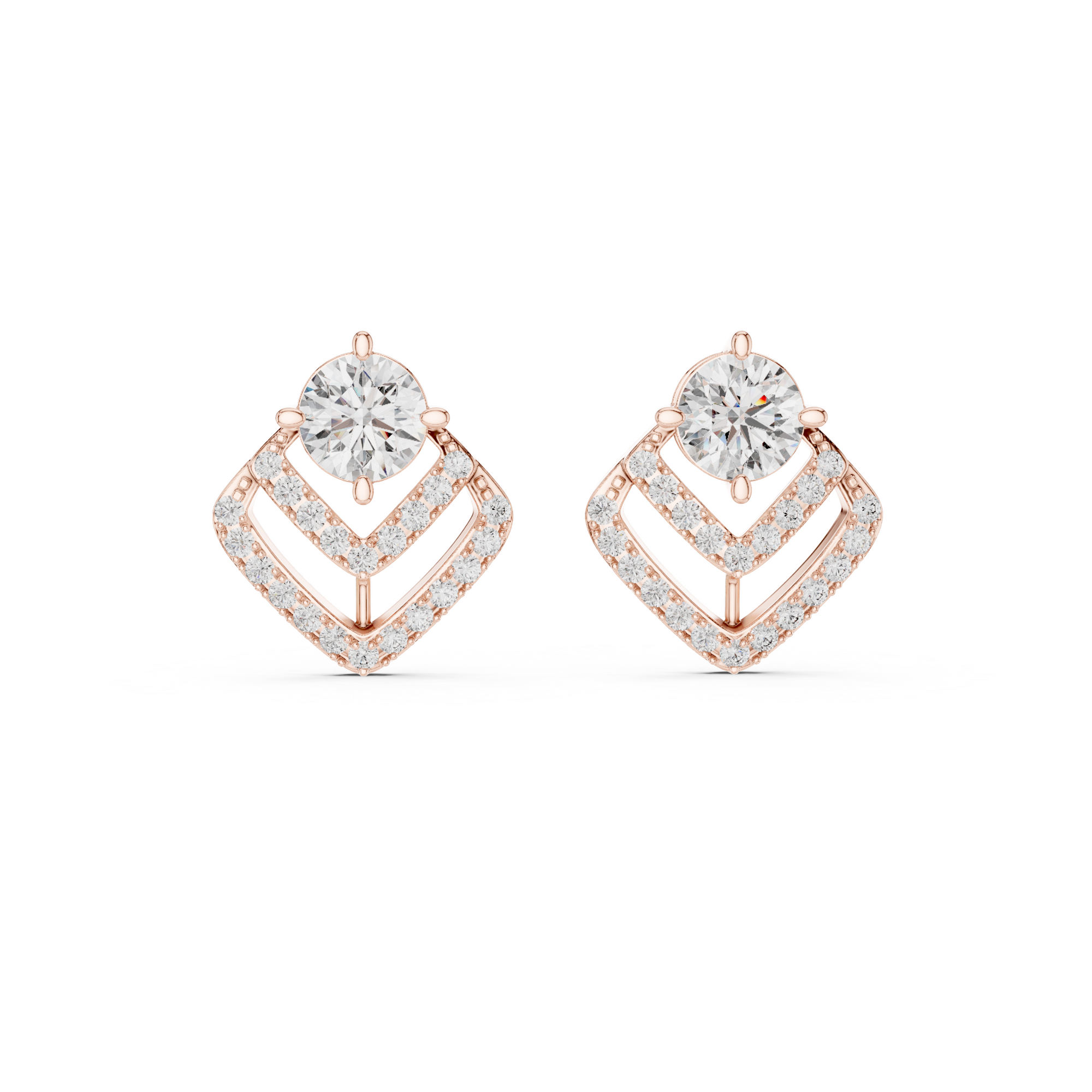 Geometric Lab Grown Diamond Stud