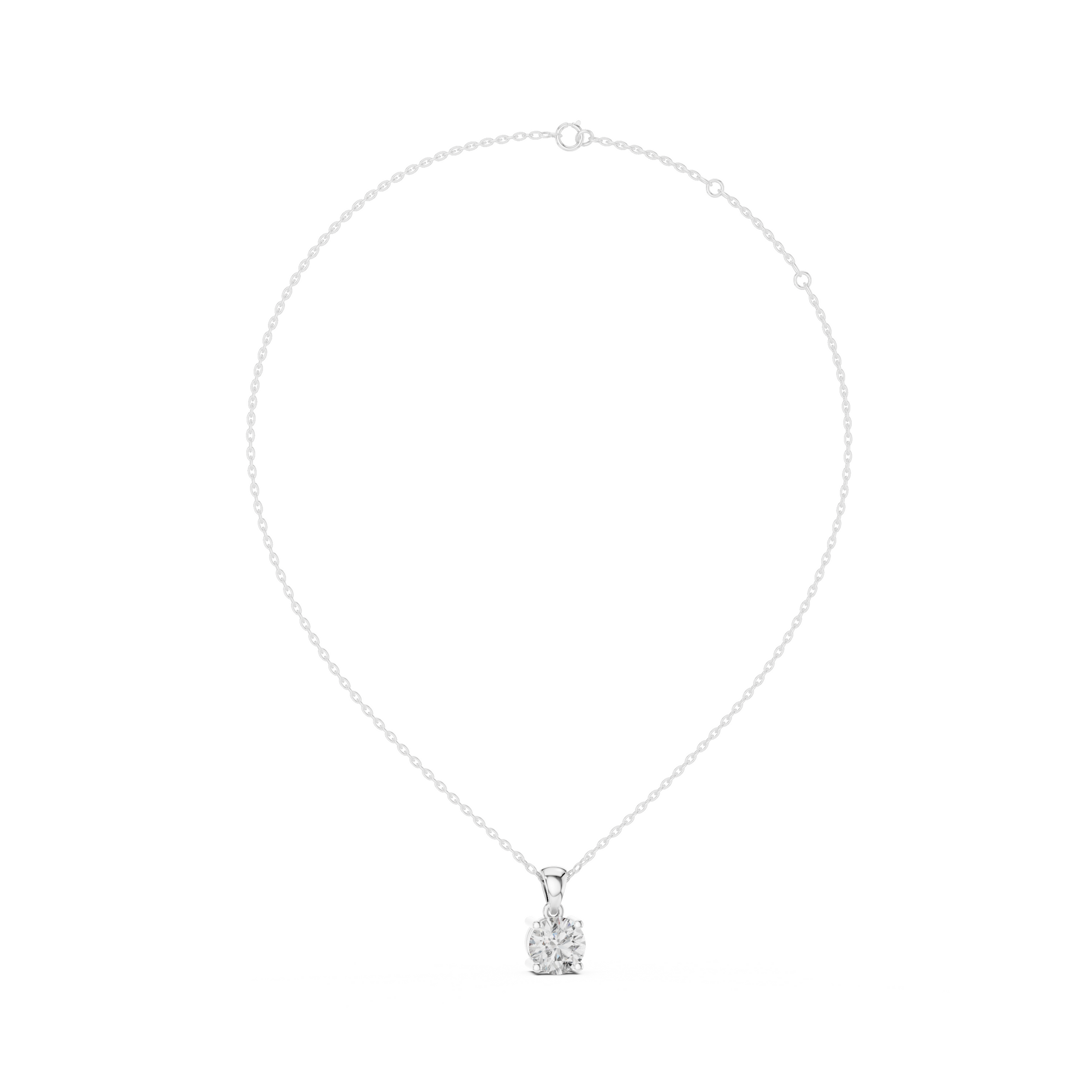 Solitaire Round Lab Grown Diamond Pendant