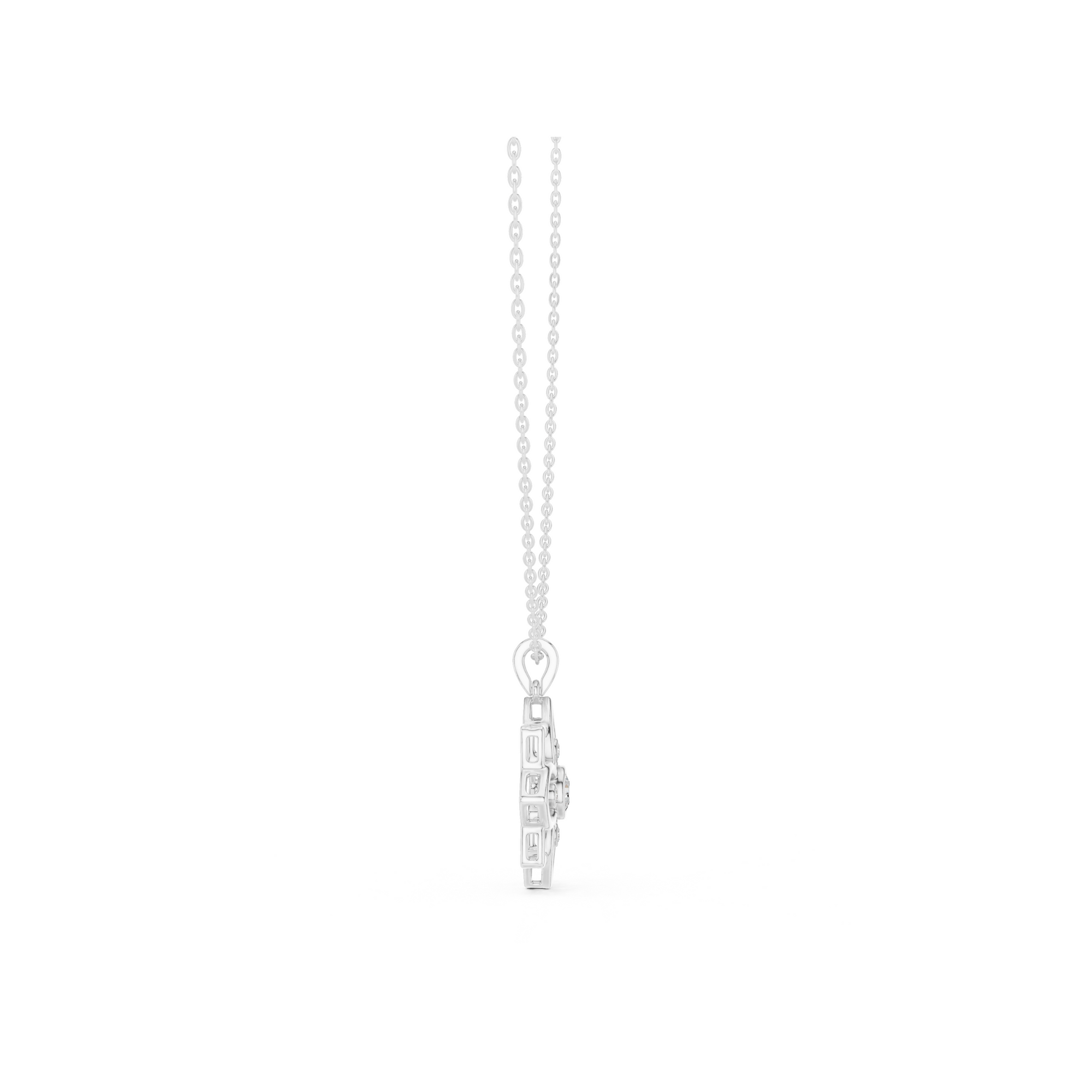 Floral Lab Grown Diamond Pendant