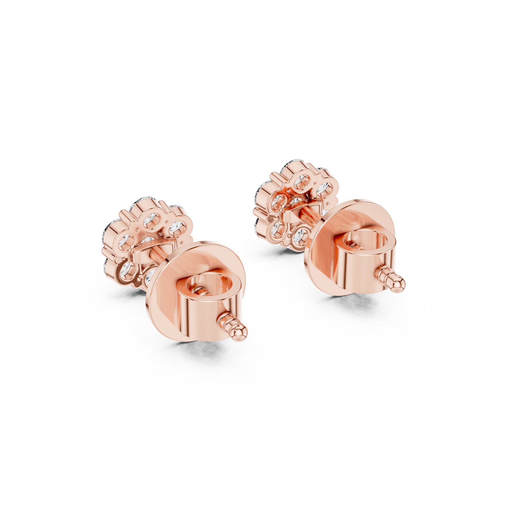Floral Cluster Lab grown Diamond Stud
