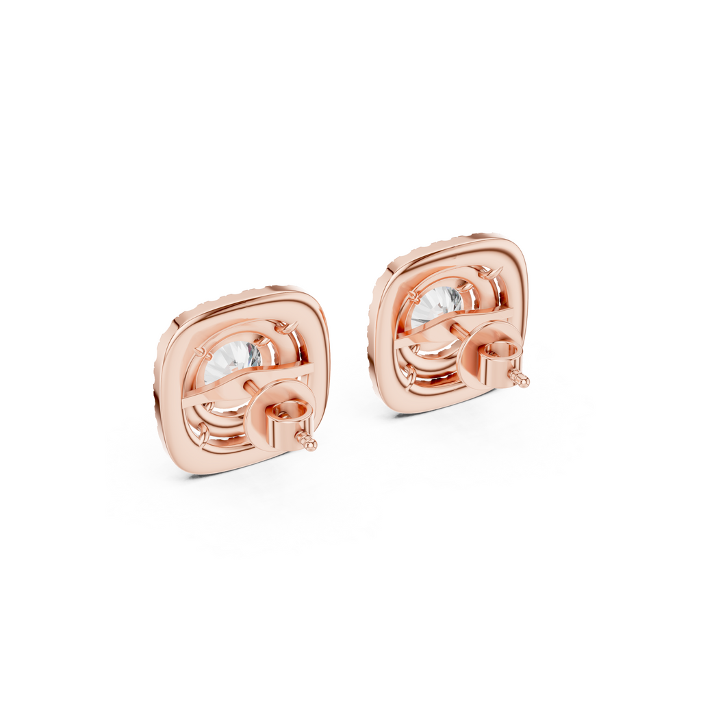 Royal Cushion Lab Grown Diamond Stud