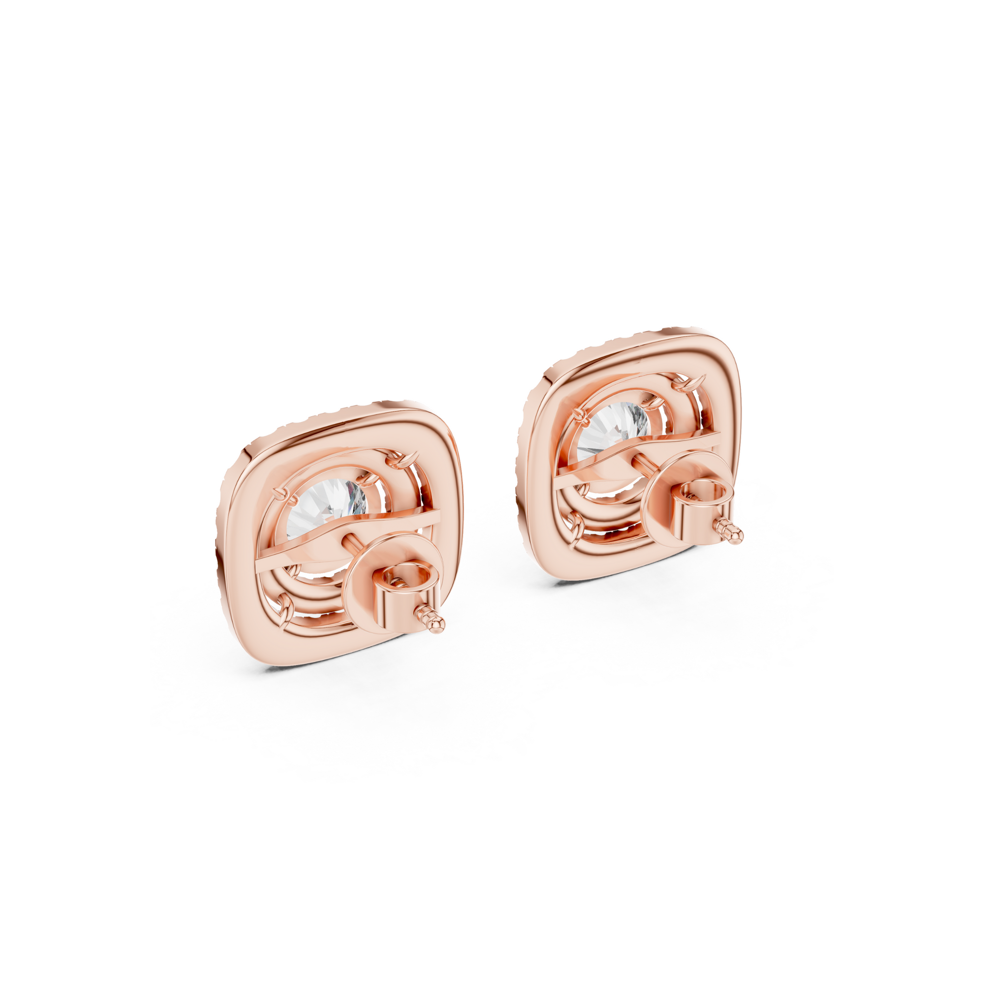 Royal Cushion Lab Grown Diamond Stud