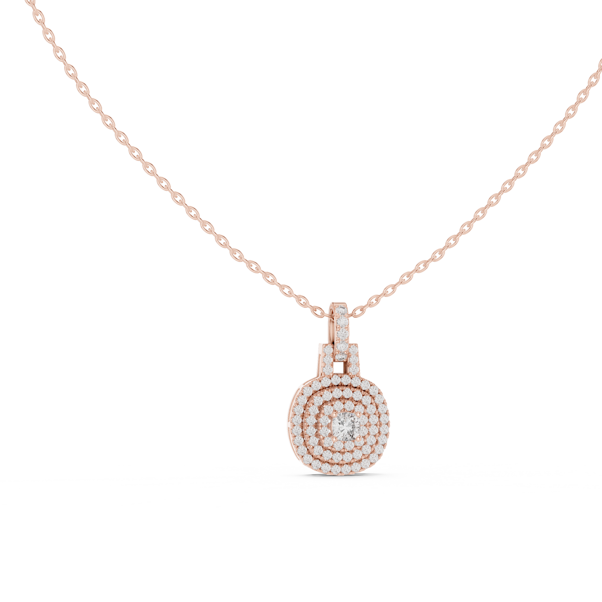 Halo Lab Grown Diamond Pendant