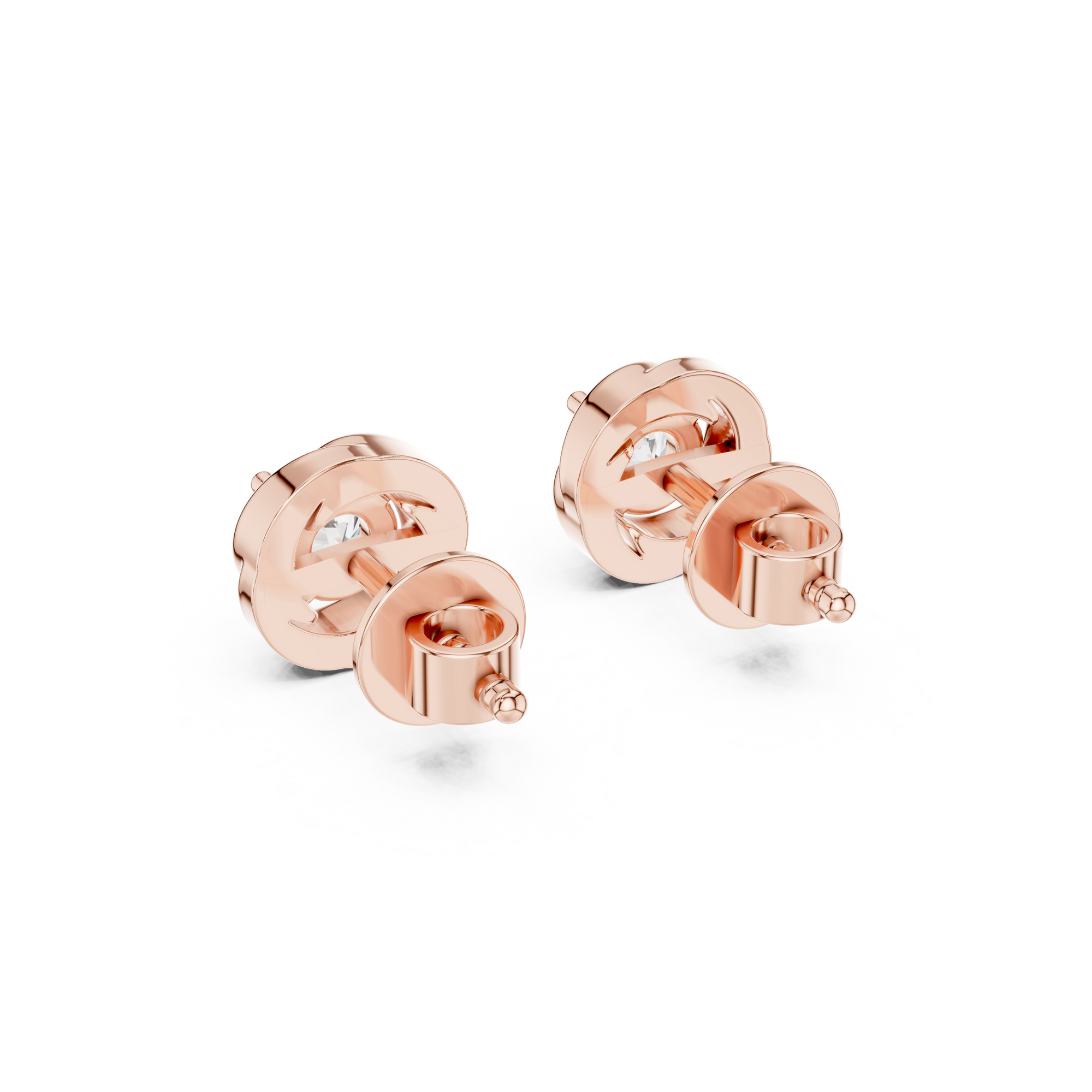 Swirl Solitaire Lab Grown Diamond Stud