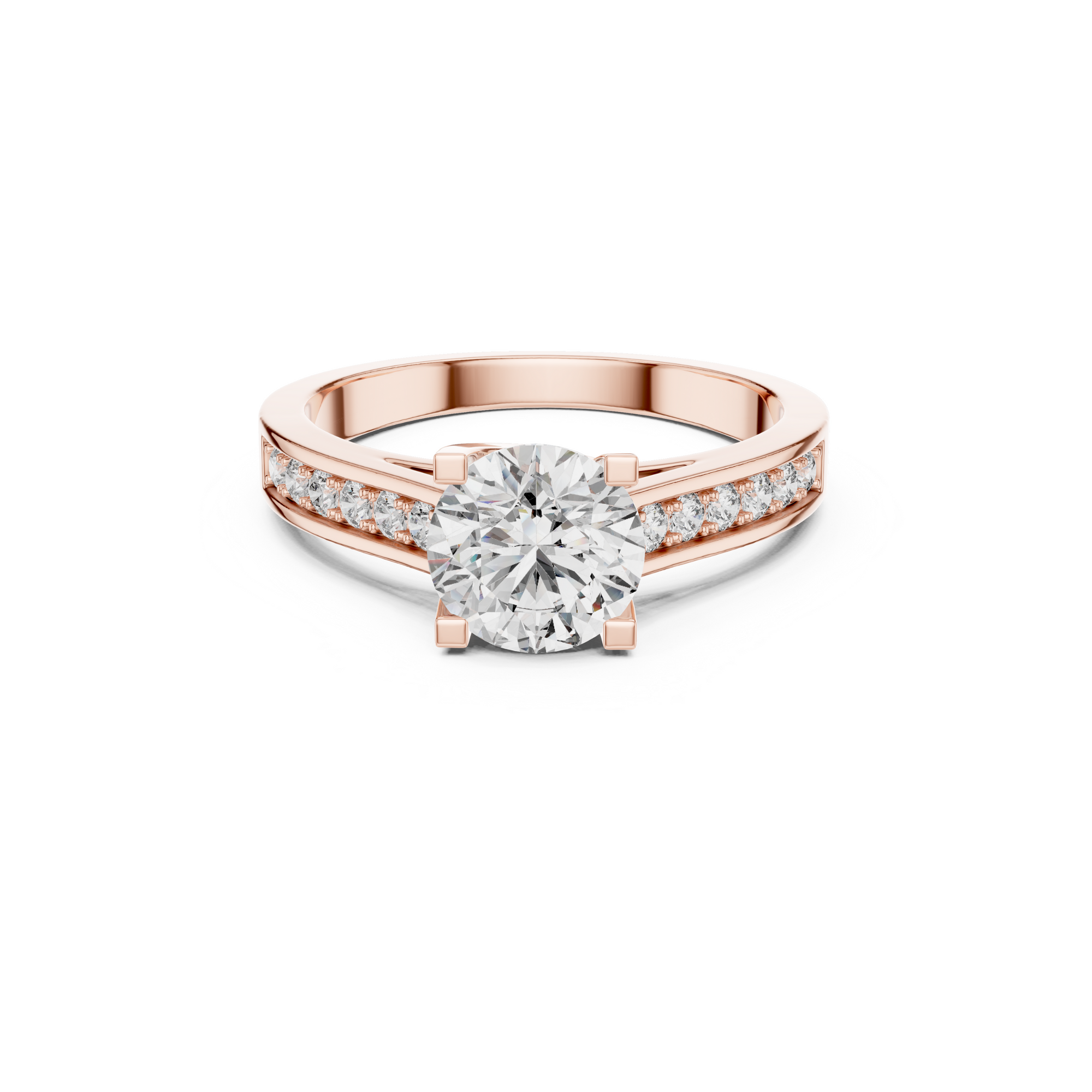 Round Solitaire Diamond Engagement Ring