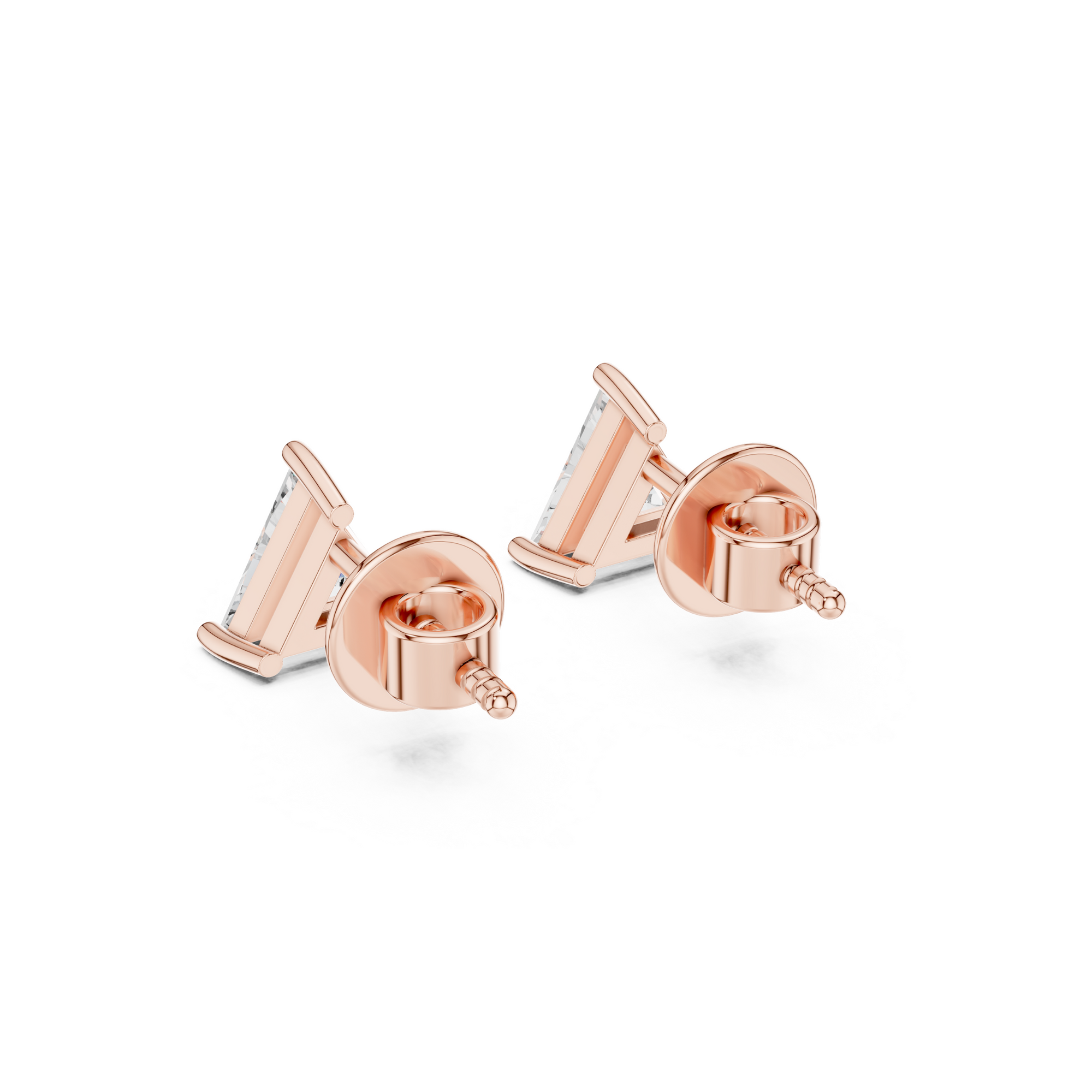 Trillion-Cut Lab Grown Diamond Stud