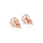 Square Solitaire Lab Grown Diamond Studs