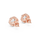 Round Halo Lab Grown Diamond Stud