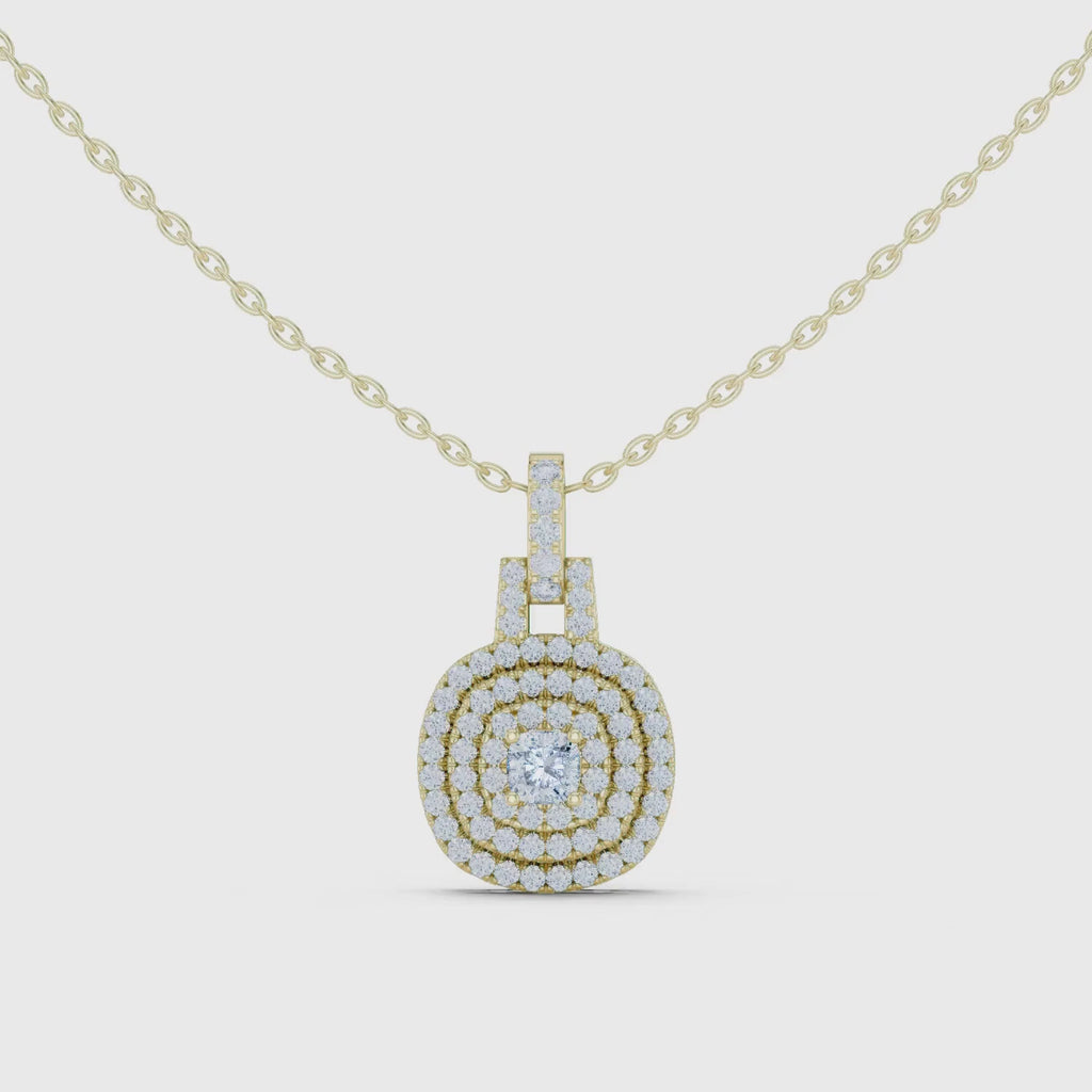 Halo Lab Grown Diamond Pendant