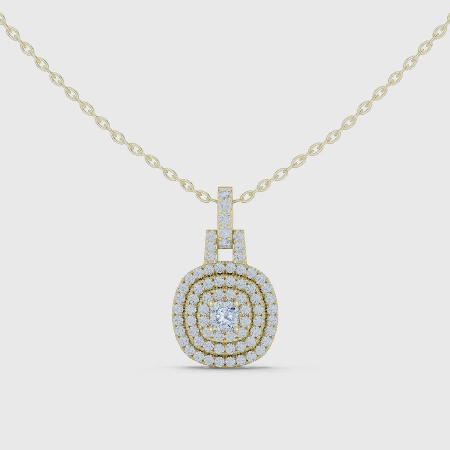 Halo Lab Grown Diamond Pendant