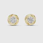 Swirl Solitaire Lab Grown Diamond Stud