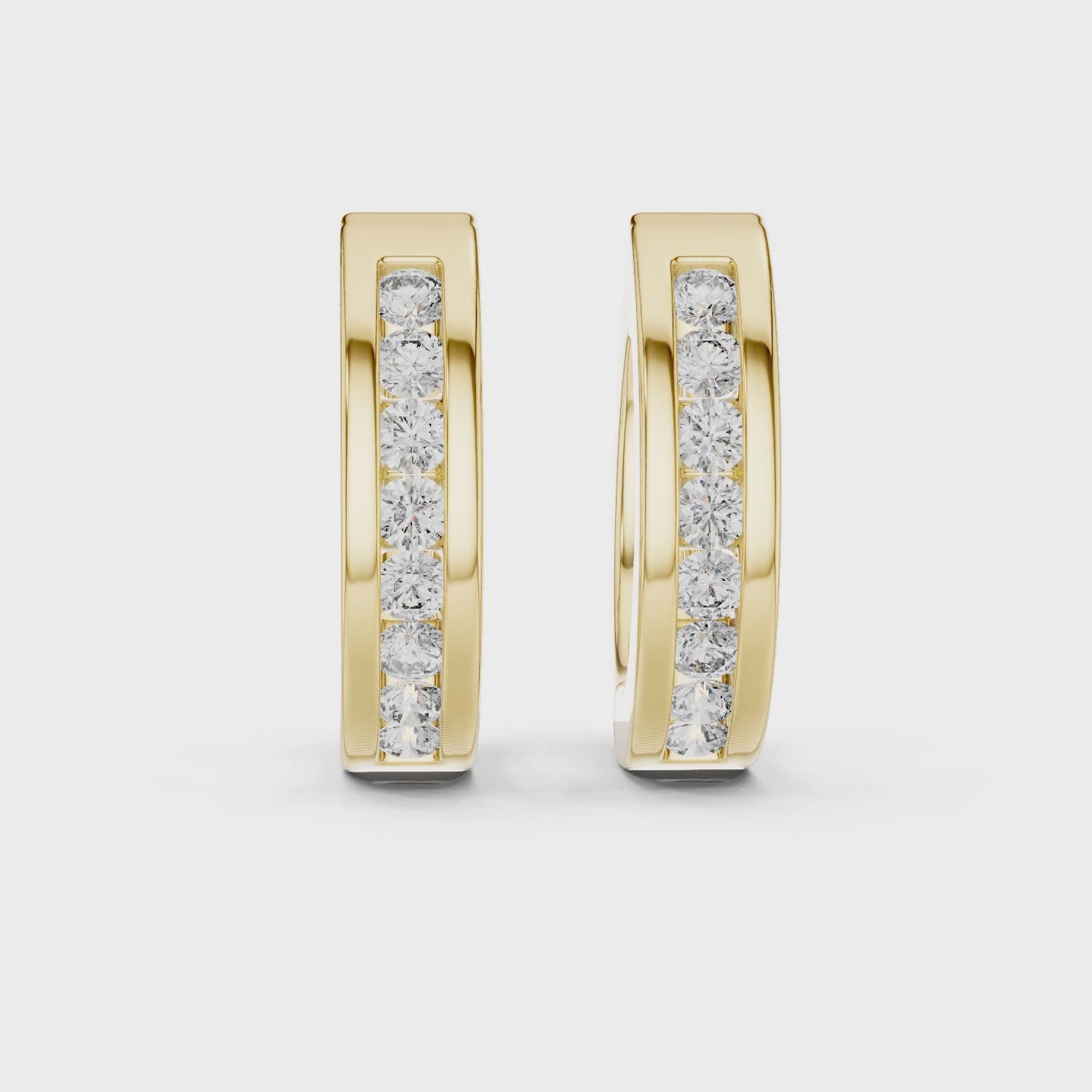 Dainty Diamond Hoop Earring