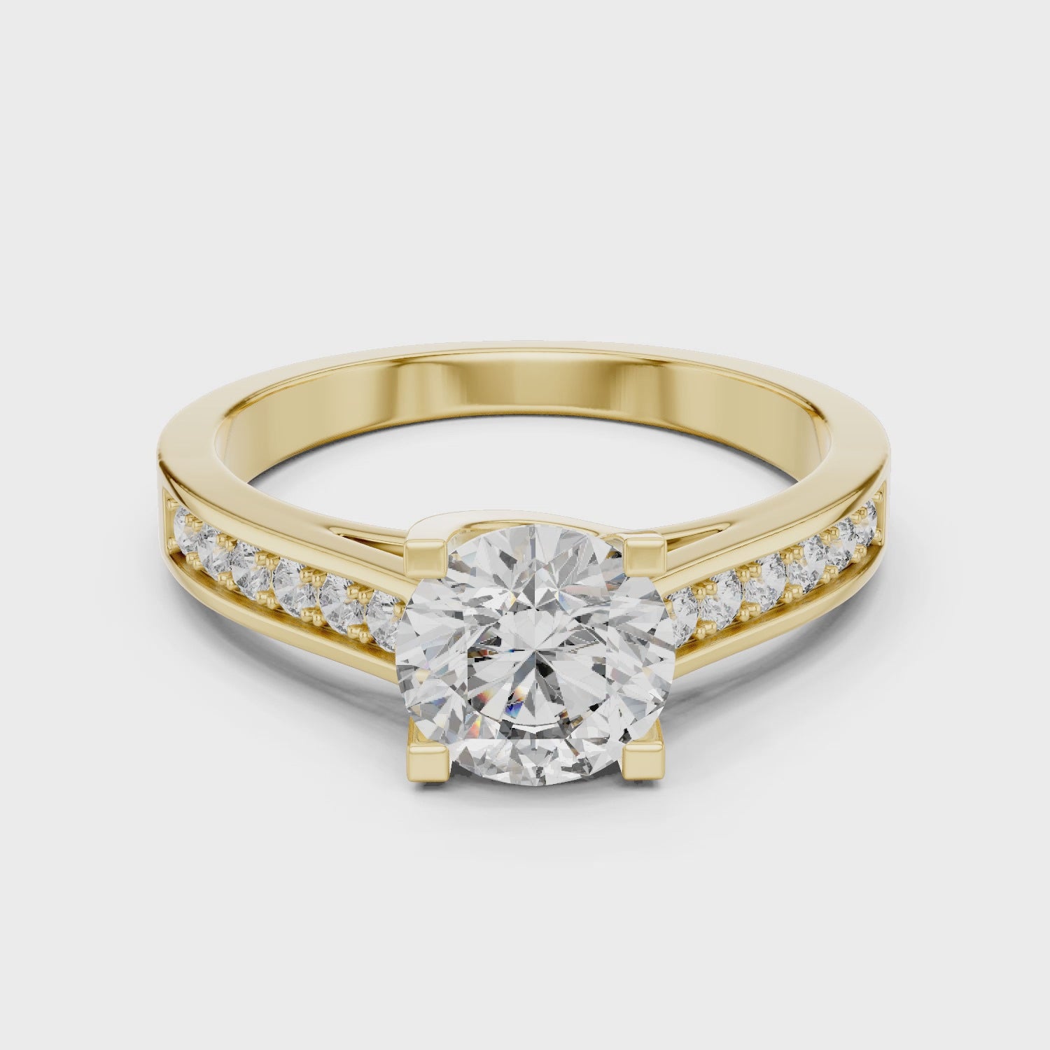 Round Solitaire Diamond Engagement Ring