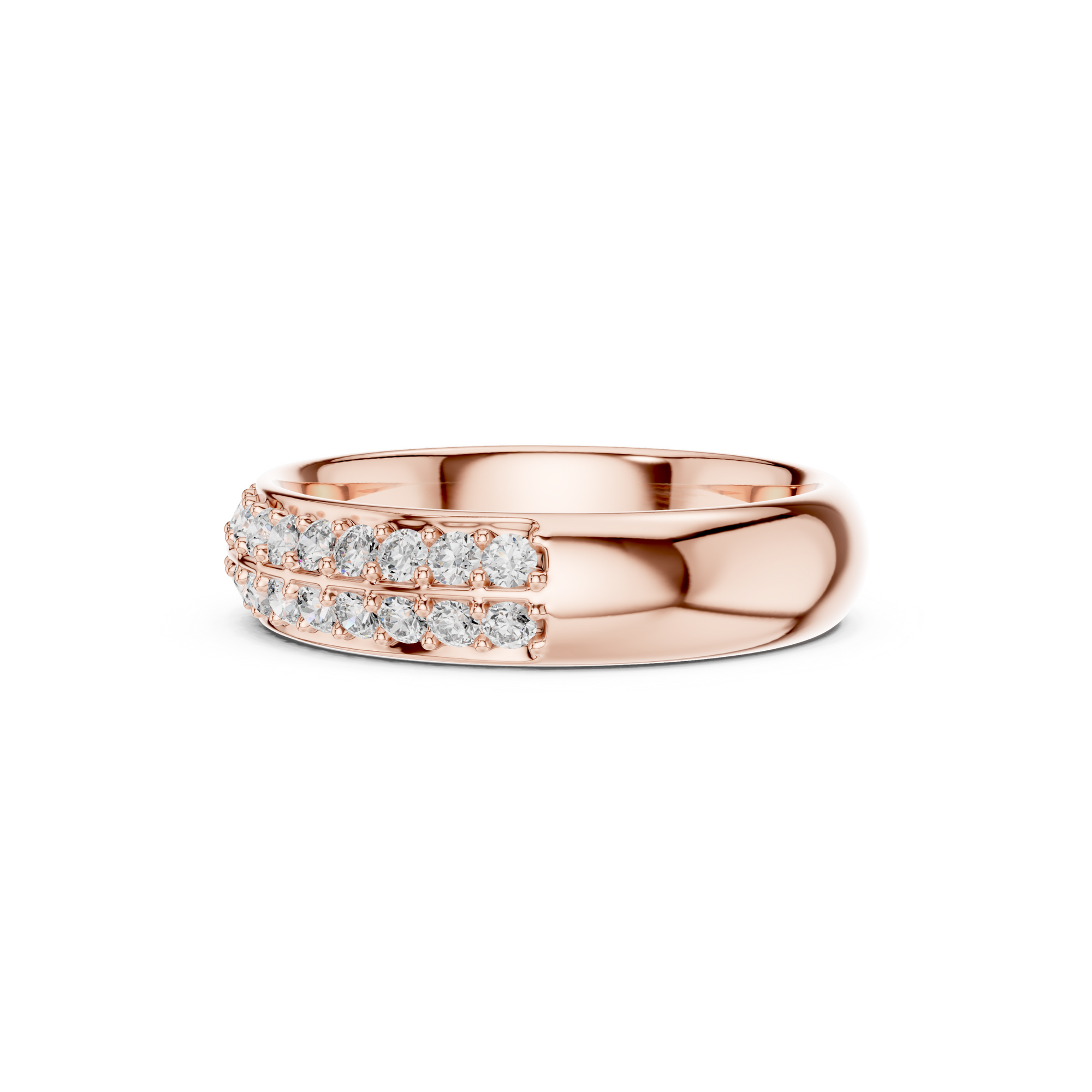 Dual Row Diamond Eternity Band