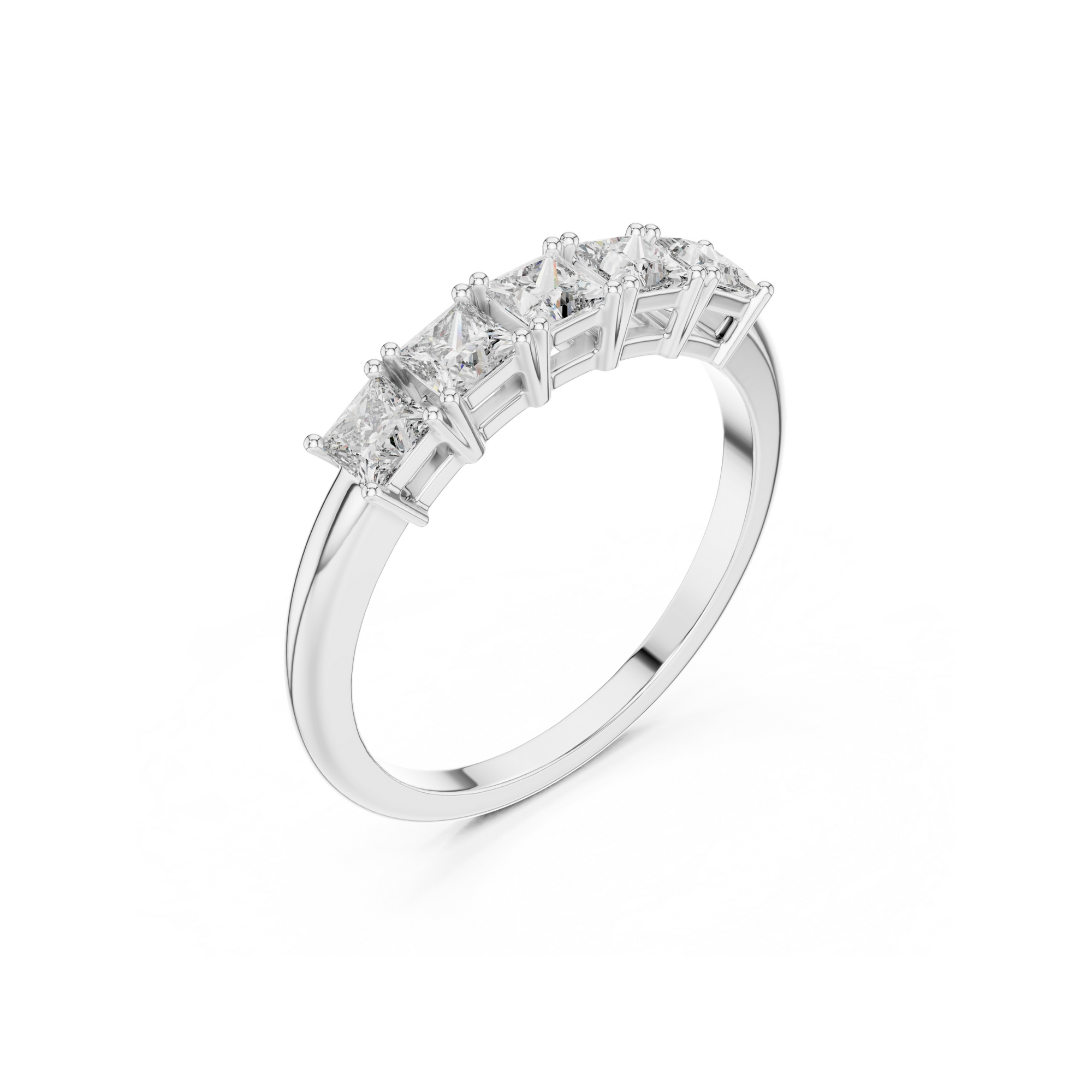 Princess Cut Lab Grown Diamond Band