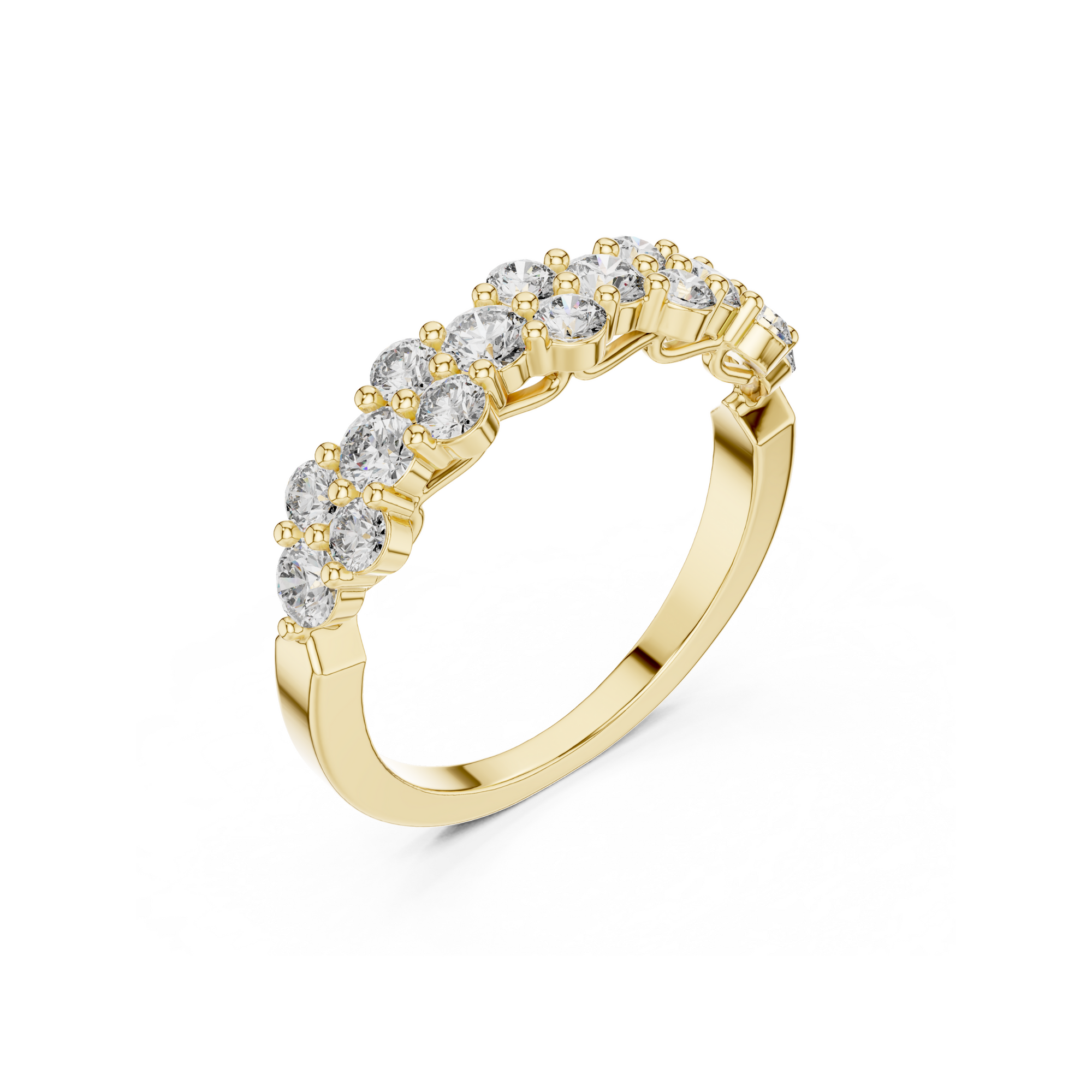 Double Row Lab Grown Diamond Band